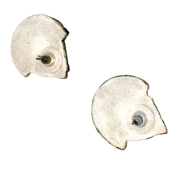 Vintage Art Deco Czech Crystal Abstract Earrings - Picture 12 of 12